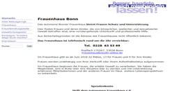 Desktop Screenshot of frauenhaus-bonn.de